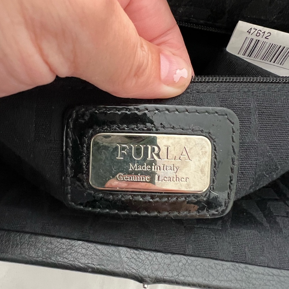Furla Genuine Leather Bag with Silver Accent
